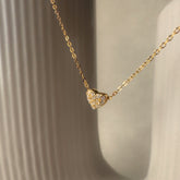 Zirkonia Herz Halskette