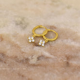 Floraler Glanz Zirkonia Ohrring