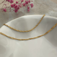 Singapore Halskette 18K Gold