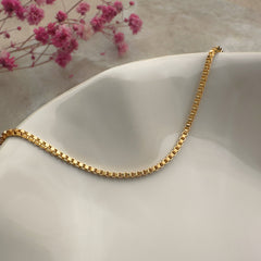 Box Halskette 18K Gold