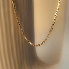 Box Halskette 18K Gold