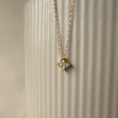 Zirkonia Blüten Halskette