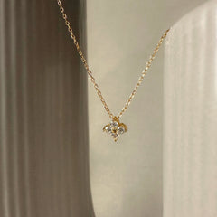 Zirkonia Blüten Halskette