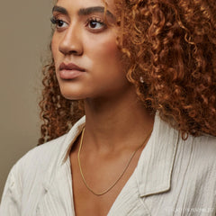 Curb Halskette 18K Gold