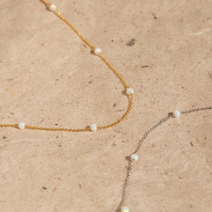 Zierliche Perlen Halskette