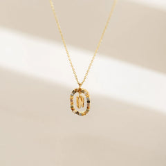 Buchstaben Halskette mit Zirkonia