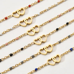 Armband Doppelte Herzen